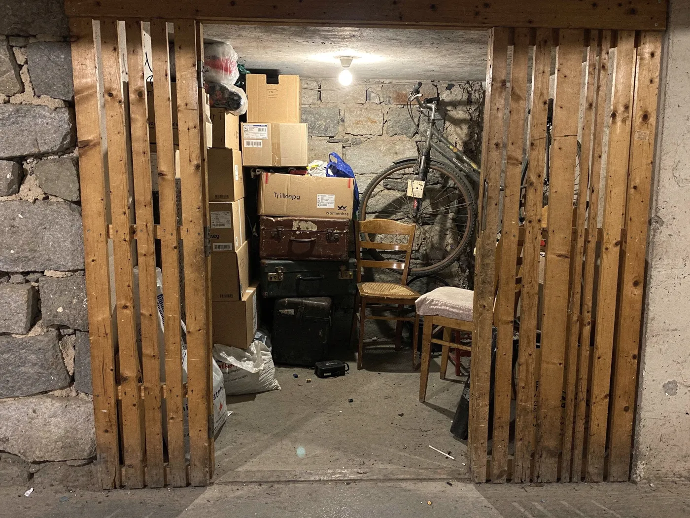 Vorher: Kellerabteil im Altbau