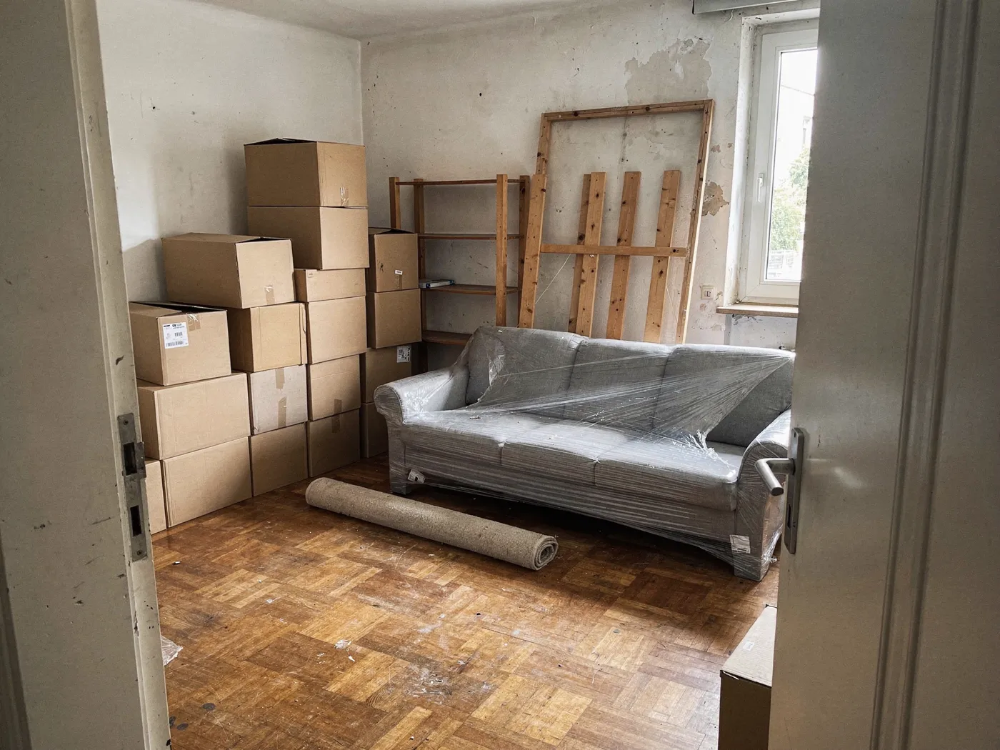 Vorher: Wohnzimmer beim Auszug